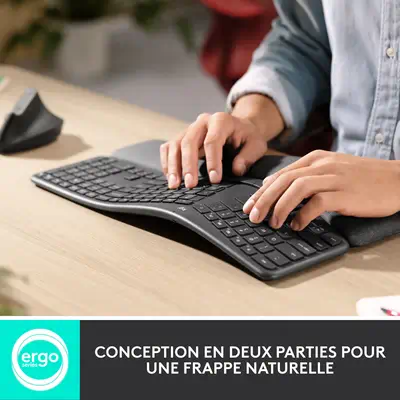 Logitech ERGO K860 Logitech - visuel 1 - hello RSE - MEILLEURE ERGONOMIE, MEILLEURE PRODUCTIVITÉ