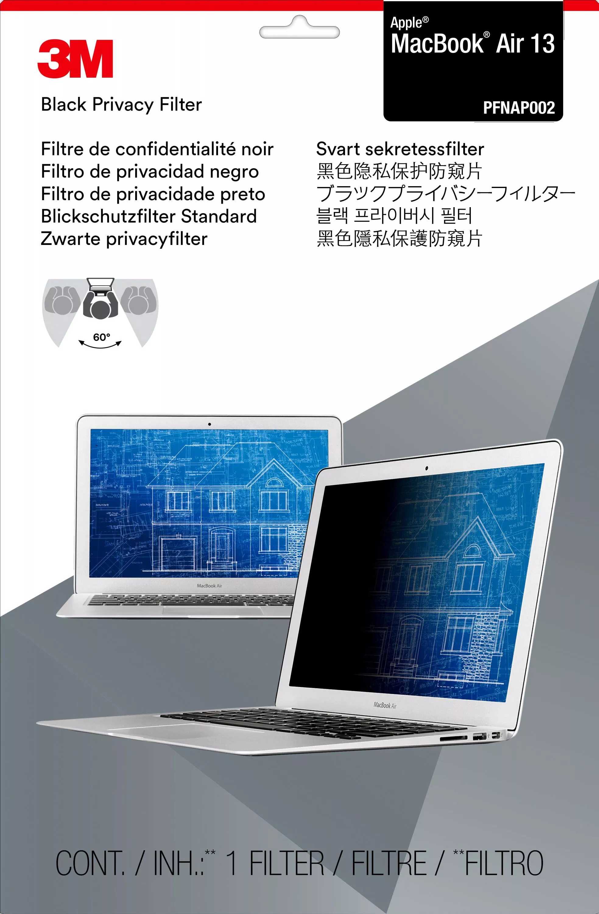 Vente 3M PFNAP002 Privacy filter black 3M MacBook Air 3M au meilleur prix - visuel 2