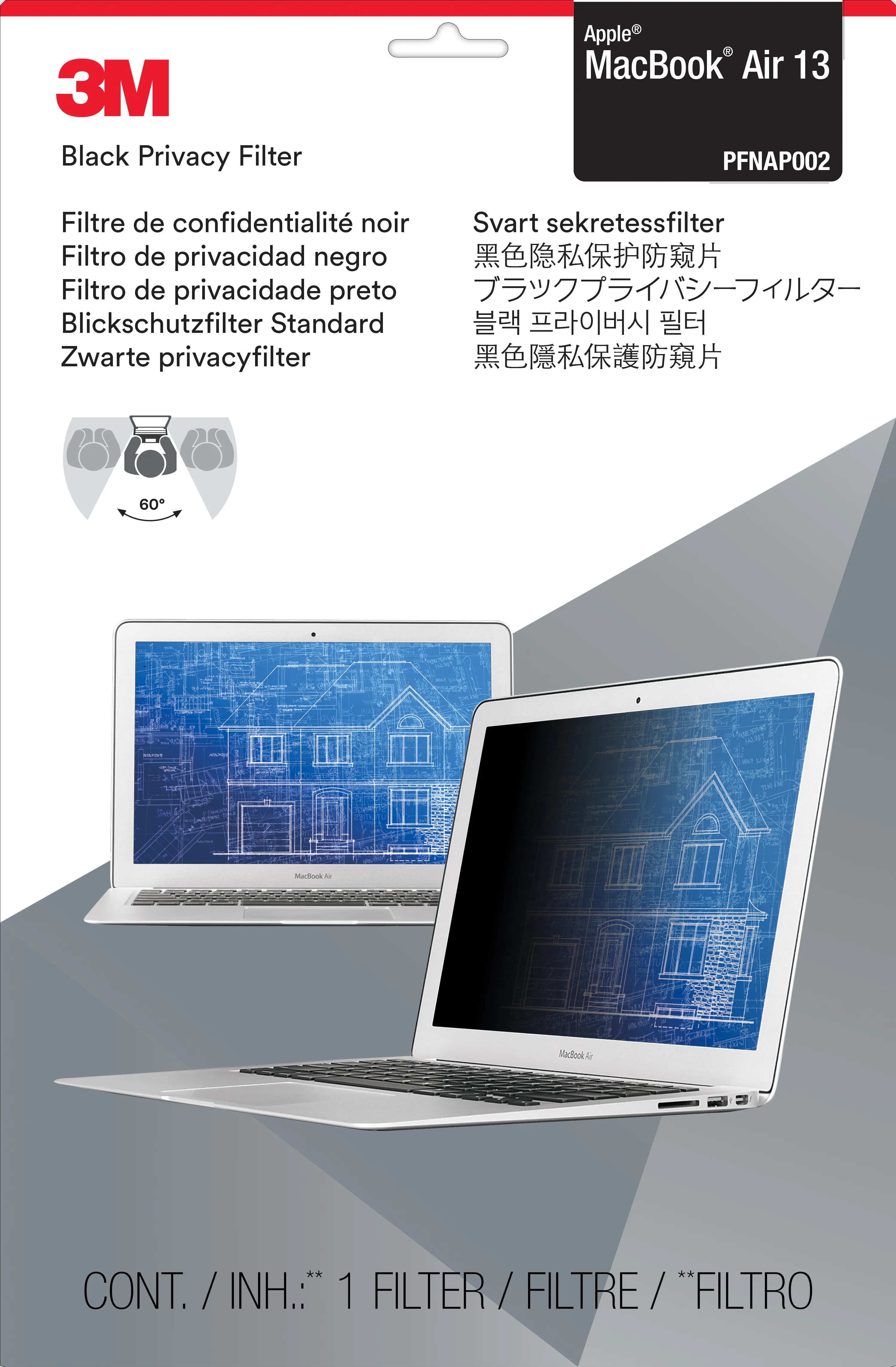 Achat 3M PFNAP002 Privacy filter black 3M MacBook Air sur hello RSE - visuel 3
