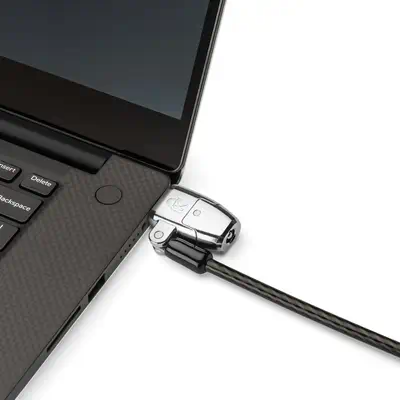 Câble de sécurité universel ClickSafe 2.0 à clé Kensington - visuel 1 - hello RSE - Câble pivotant et rotatif
