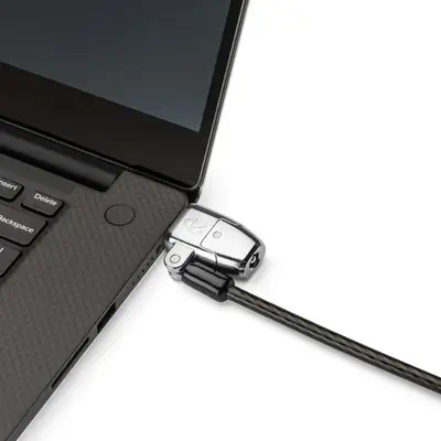 Câble de sécurité universel ClickSafe® 2.0 à clé Kensington - visuel 1 - hello RSE - Câble pivotant et rotatif
