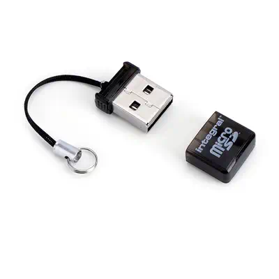 Integral INCRMSDMINIUSB lecteur de carte mémoire USB 2.0 Noir - Accessoire Stockage - visuel 1