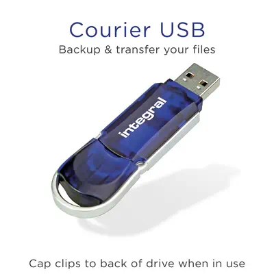 Integral INFD32GBCOU lecteur USB flash 32 Go USB Type-A 2.0 Bleu, Argent - Adaptateur stockage - visuel 2