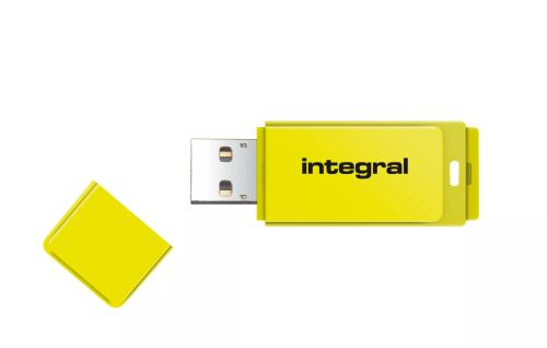 Revendeur officiel Adaptateur stockage Integral 8GB USB2.0 DRIVE NEON YELLOW INTEGRAL