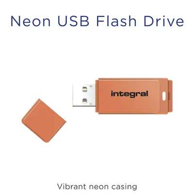 Integral INFD32GBNEONOR lecteur USB flash 32 Go USB Type-A 2.0 Orange - Adaptateur stockage - visuel 3