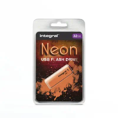Integral INFD32GBNEONOR lecteur USB flash 32 Go USB Type-A 2.0 Orange - Adaptateur stockage - visuel 2