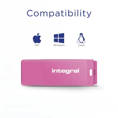 Integral INFD32GBNEONPK lecteur USB flash 32 Go USB Type-A 2.0 Rose - Adaptateur stockage - visuel 4