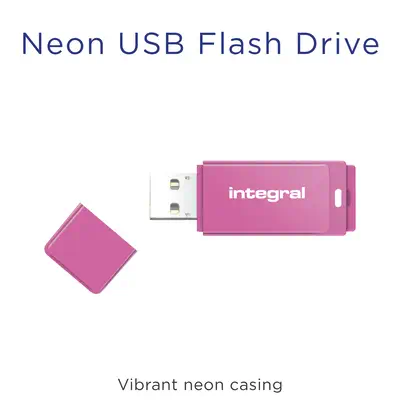 Integral INFD32GBNEONPK lecteur USB flash 32 Go USB Type-A 2.0 Rose - Adaptateur stockage - visuel 3