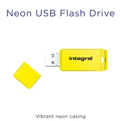 Integral INFD32GBNEONYL lecteur USB flash 32 Go USB Type-A 2.0 Jaune - Adaptateur stockage - visuel 3