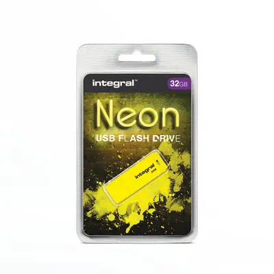 Integral INFD32GBNEONYL lecteur USB flash 32 Go USB Type-A 2.0 Jaune - Adaptateur stockage - visuel 2