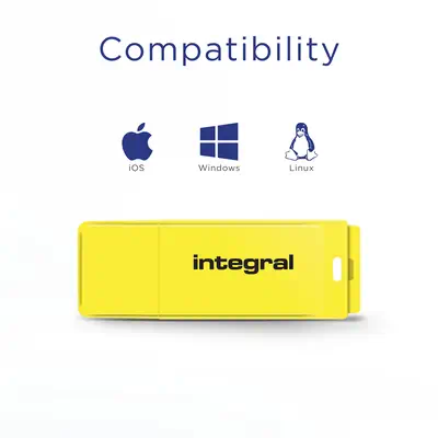 Integral INFD32GBNEONYL lecteur USB flash 32 Go USB Type-A 2.0 Jaune - Adaptateur stockage - visuel 4