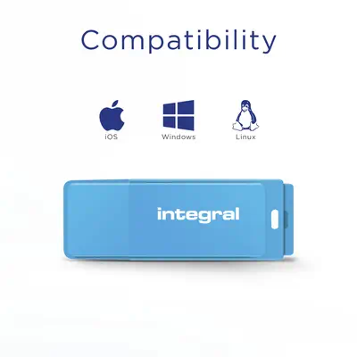 Integral INFD32GBNEONB lecteur USB flash 32 Go USB Type-A 2.0 Bleu - Adaptateur stockage - visuel 4