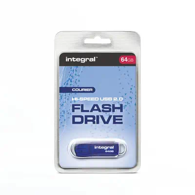 Integral INFD64GBCOU lecteur USB flash 64 Go USB Type-A 2.0 Bleu, Argent - Adaptateur stockage - visuel 4