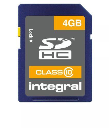 Achat Carte Mémoire Integral 4GB SDHC CLASS 10 MEMORY CARD