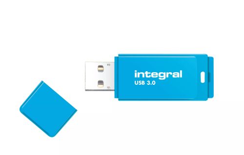 Vente Adaptateur stockage Integral 32GB USB3.0 DRIVE NEON BLUE UP TO R-100 W sur hello RSE