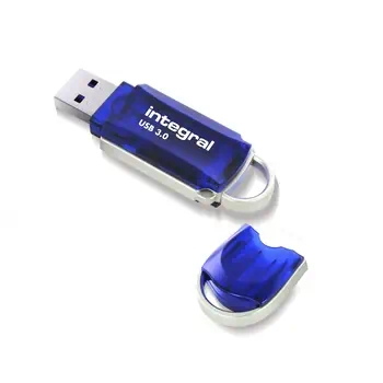 Livraison gratuite Integral INFD128GBCOU3.0 lecteur USB flash 128 Go USB Type-A 3.2 Gen 1 (3.1 Gen 1) Bleu, Argent