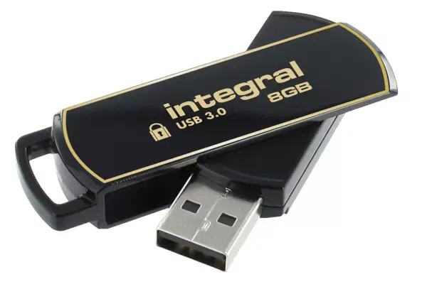 8GB Secure 360 Encrypted USB 3.0 - Integral - Adaptateur stockage - visuel 1