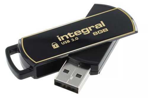 Revendeur officiel Adaptateur stockage Integral 8GB Secure 360 Encrypted USB 3.0