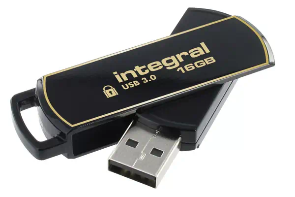 16GB Secure 360 Encrypted USB 3.0 - Integral - Adaptateur stockage - visuel 1