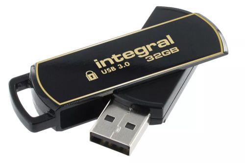 Revendeur officiel Adaptateur stockage Integral 32GB Secure 360 Encrypted USB 3.0