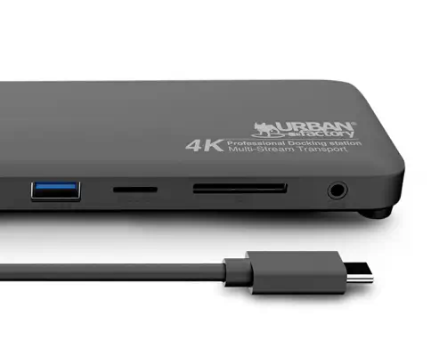 Urban Factory TCD45UF station d'accueil Avec fil USB 3.2 Gen 1 (3.1 Gen 1) Type-C Noir - Station d'accueil pour portable - visuel 6