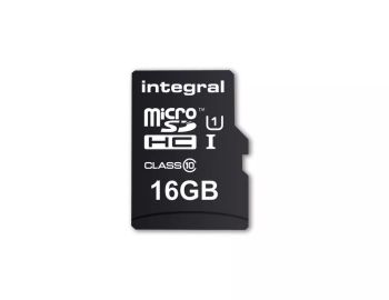 Revendeur officiel Carte Mémoire Integral UltimaPro 16 GB MicroSDHC Class 10 Memory Card up to 90 MB/s, U1 Rating Black
