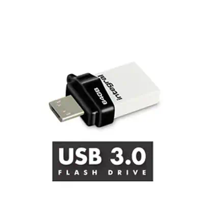 Integral INFD32GBMIC3.0-OTG lecteur USB flash 32 Go USB Type-A / Micro-USB 3.2 Gen 1 (3.1 Gen 1) Bla - Adaptateur stockage - visuel 1