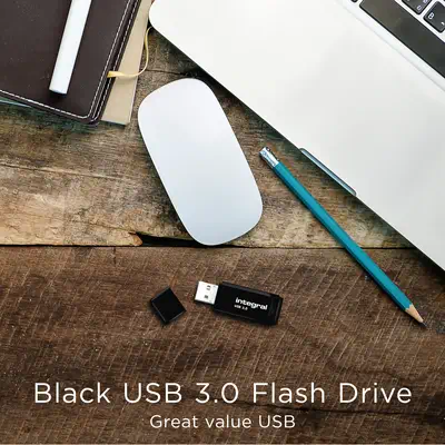 Integral INFD128GBBLK3.0 lecteur USB flash 128 Go USB Type-A 3.2 Gen 1 (3.1 Gen 1) Noir - Adaptateur stockage - visuel 5