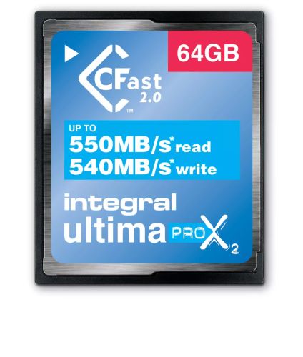 Vente Carte Mémoire Integral 64GB ULTIMAPRO X2 CFAST 2.0 sur hello RSE