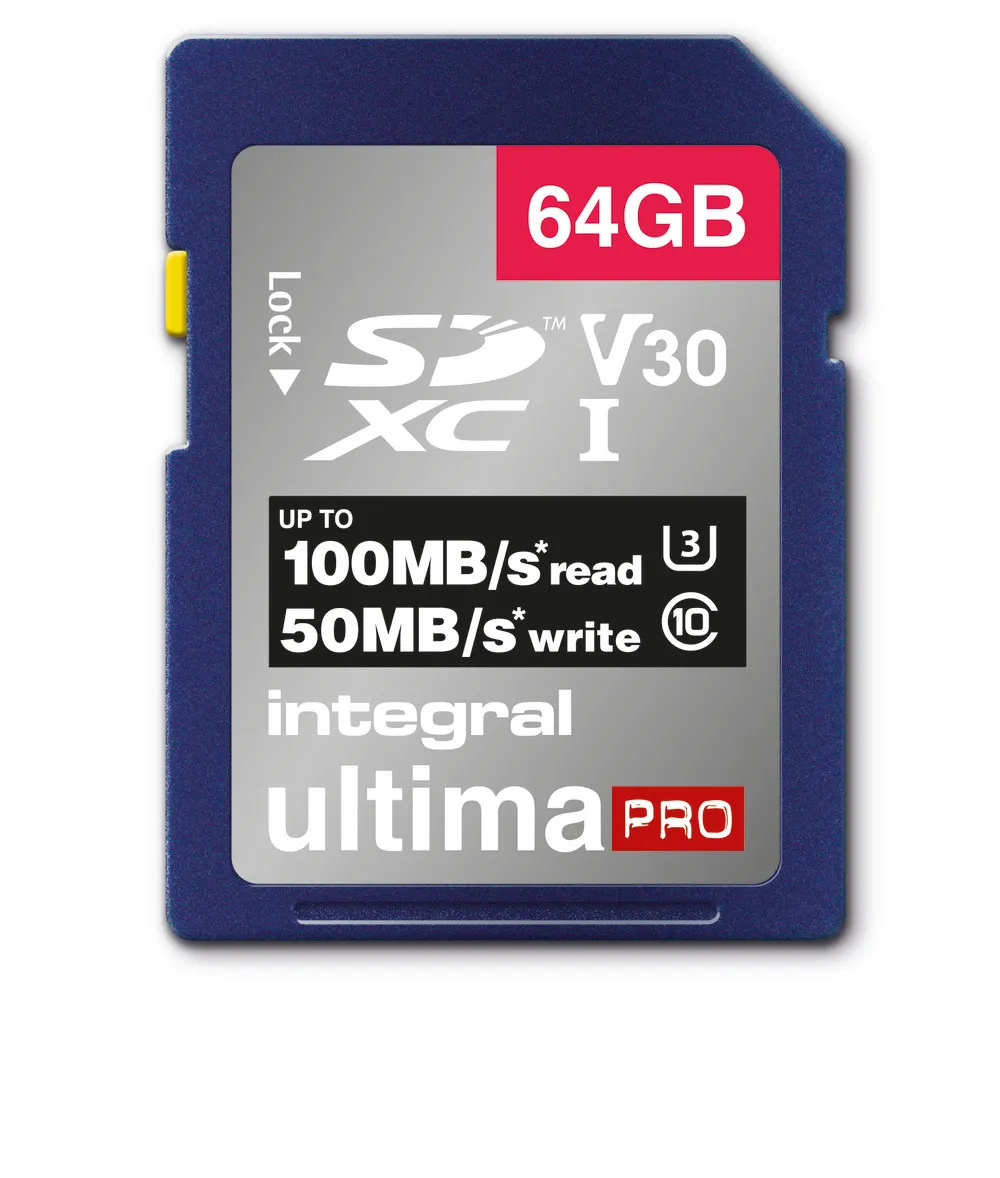 Achat Integral 64GB SDXC 100-90MB/s UHS-I V30 au meilleur prix