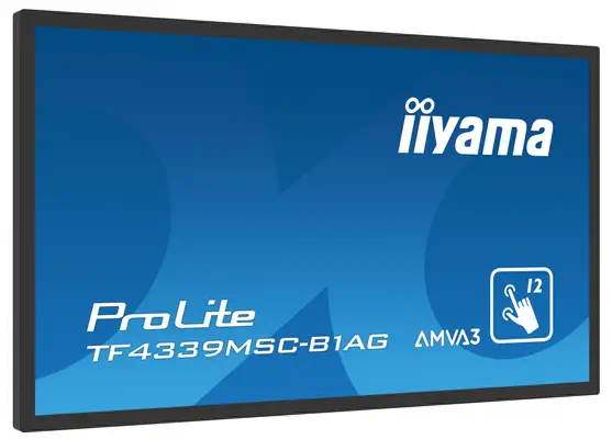 iiyama TF4339MSC-B1AG Écran d'affichage dynamique 109,2 cm (43") LED 400 cd/m² Full HD Noir Écran ta - Ecran Numérique Interactif - visuel 6