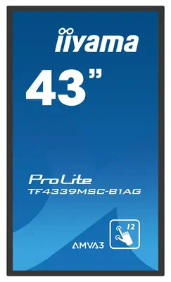 iiyama TF4339MSC-B1AG Écran d'affichage dynamique 109,2 cm (43") LED 400 cd/m² Full HD Noir Écran ta - Ecran Numérique Interactif - visuel 3