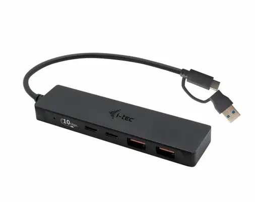 i-tec Metal C31HUBMETAL2A2C hub & concentrateur USB 3.2 Gen 1 (3.1 Gen 1) Type-C 10000 Mbit/s Noir - I-Tec - Accessoires Tablette - visuel 2