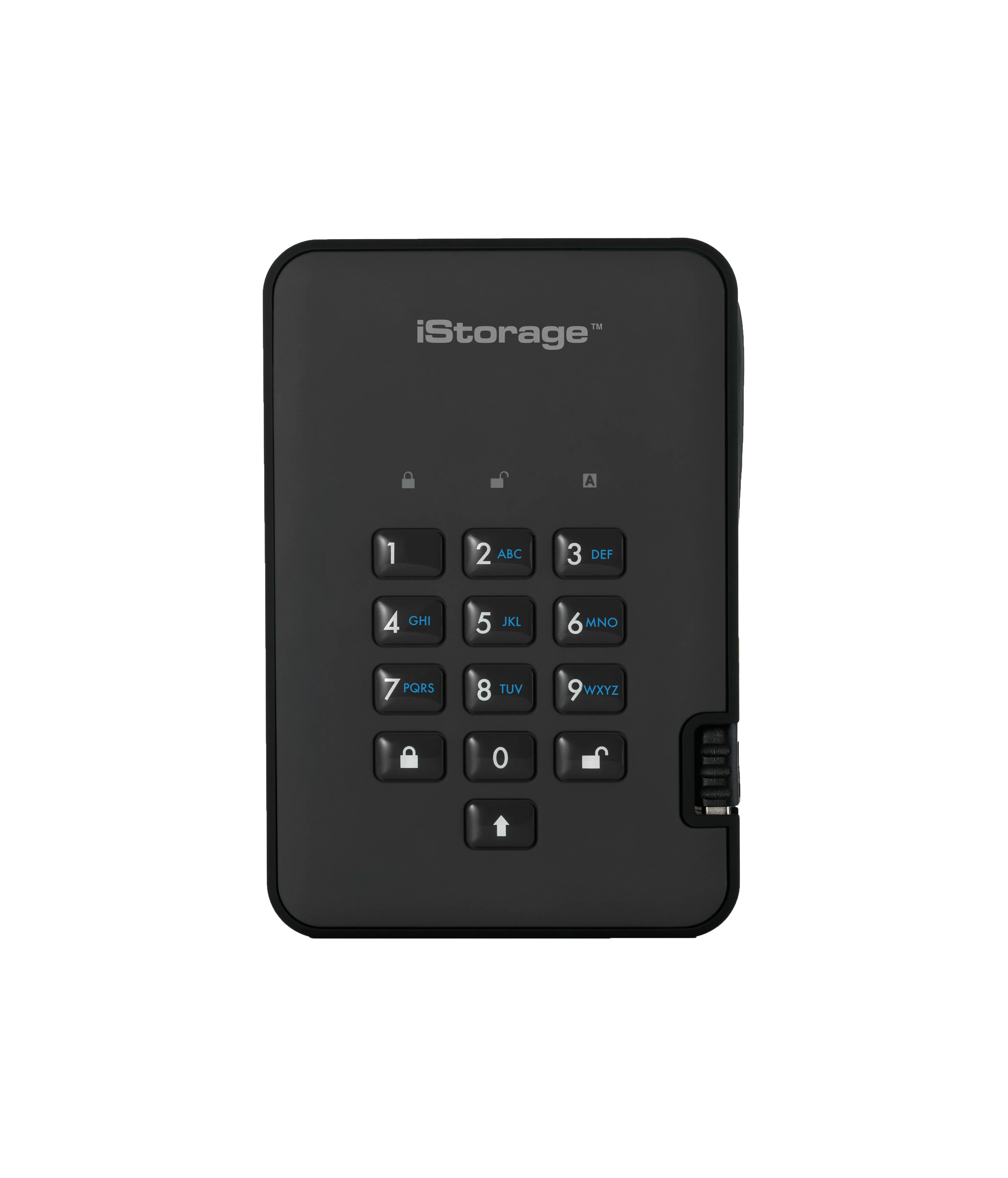 diskAshur2 256-bit 1TB USB 3.2 secure encrypted solid-state drive - Black IS-DA2-256-SSD-1TB-B - iStorage - Disque dur SSD - visuel 1