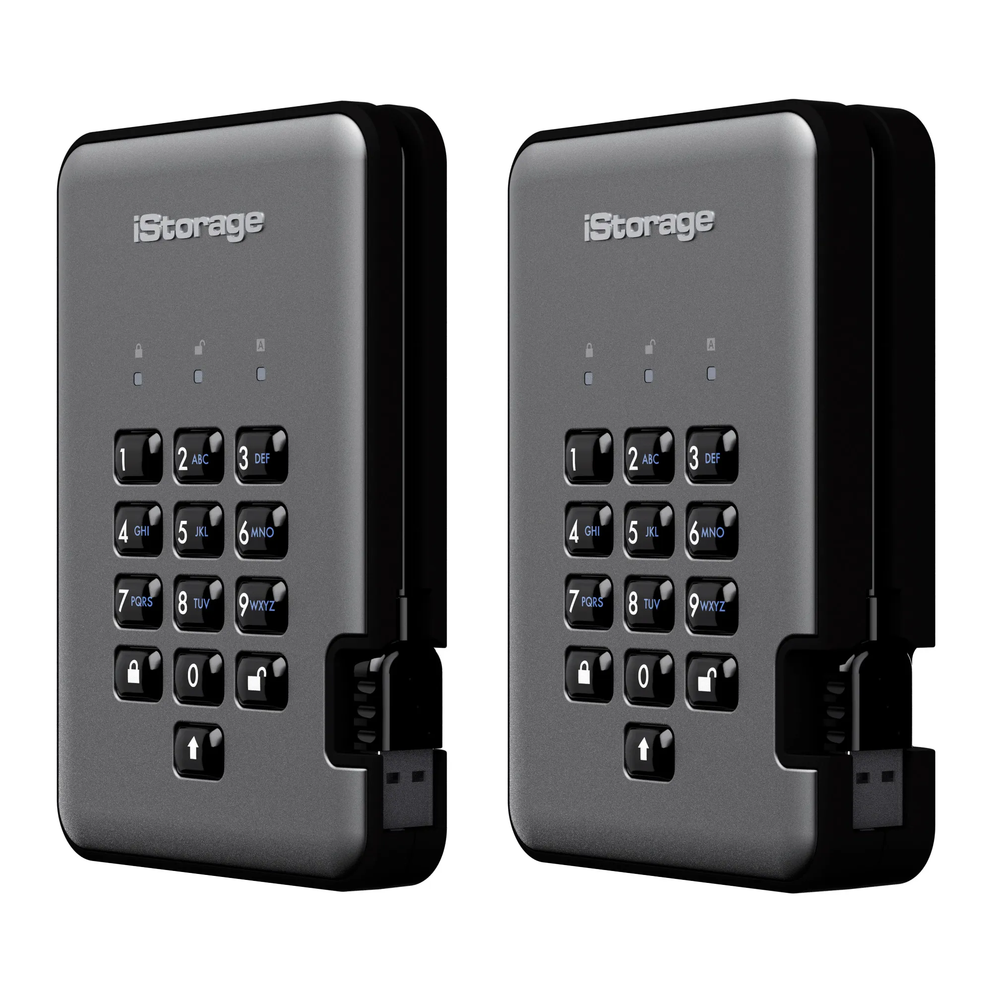 diskAshur PRO2 256-bit 8TB USB 3.2 secure encrypted solid-state drive IS-DAP2-256-SSD-8000-C-G - iStorage - Disque dur SSD - visuel 4