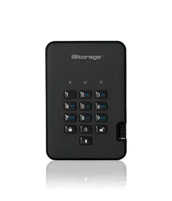 diskAshur2 256-bit 4TB USB 3.2 secure encrypted hard drive - Black IS-DA2-256-4000-B - iStorage - Disque dur SSD - visuel 1