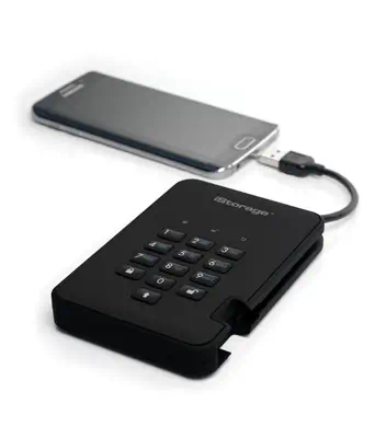 diskAshur2 256-bit 4TB USB 3.2 secure encrypted hard drive - Black IS-DA2-256-4000-B - iStorage - Disque dur SSD - visuel 7