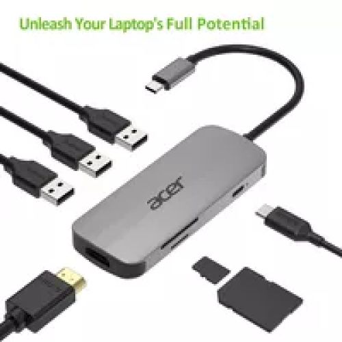 Vente Station d'accueil pour portable ACER 7in1 Type C dongle/mini dock HDMI 3xUSB3.2 SD/TF