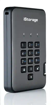 iStorage diskAshur PRO2 8 To USB Type-A 3.2 Gen 1 (3.1 Gen 1) Noir - Disque dur SSD - visuel 1