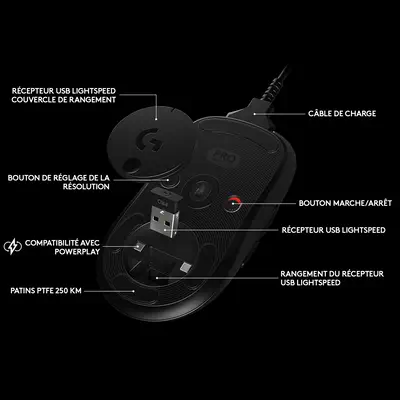 Logitech G 910-005272 souris Jouer Ambidextre RF sans Logitech - visuel 1 - hello RSE - Le contrôle à portée de main