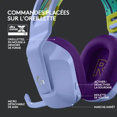 Logitech G G733 wireless gaming Logitech - visuel 1 - hello RSE - 100% ADAPTABLE, 100% CONFORTABLE