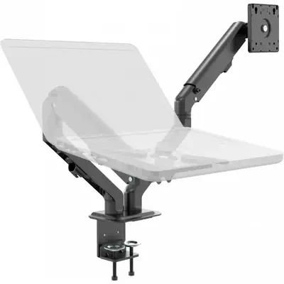 Vision VFM-DAD/4 support d'écran plat pour bureau 68,6 cm (27") Noir - Support Fixe & Mobile - visuel 3