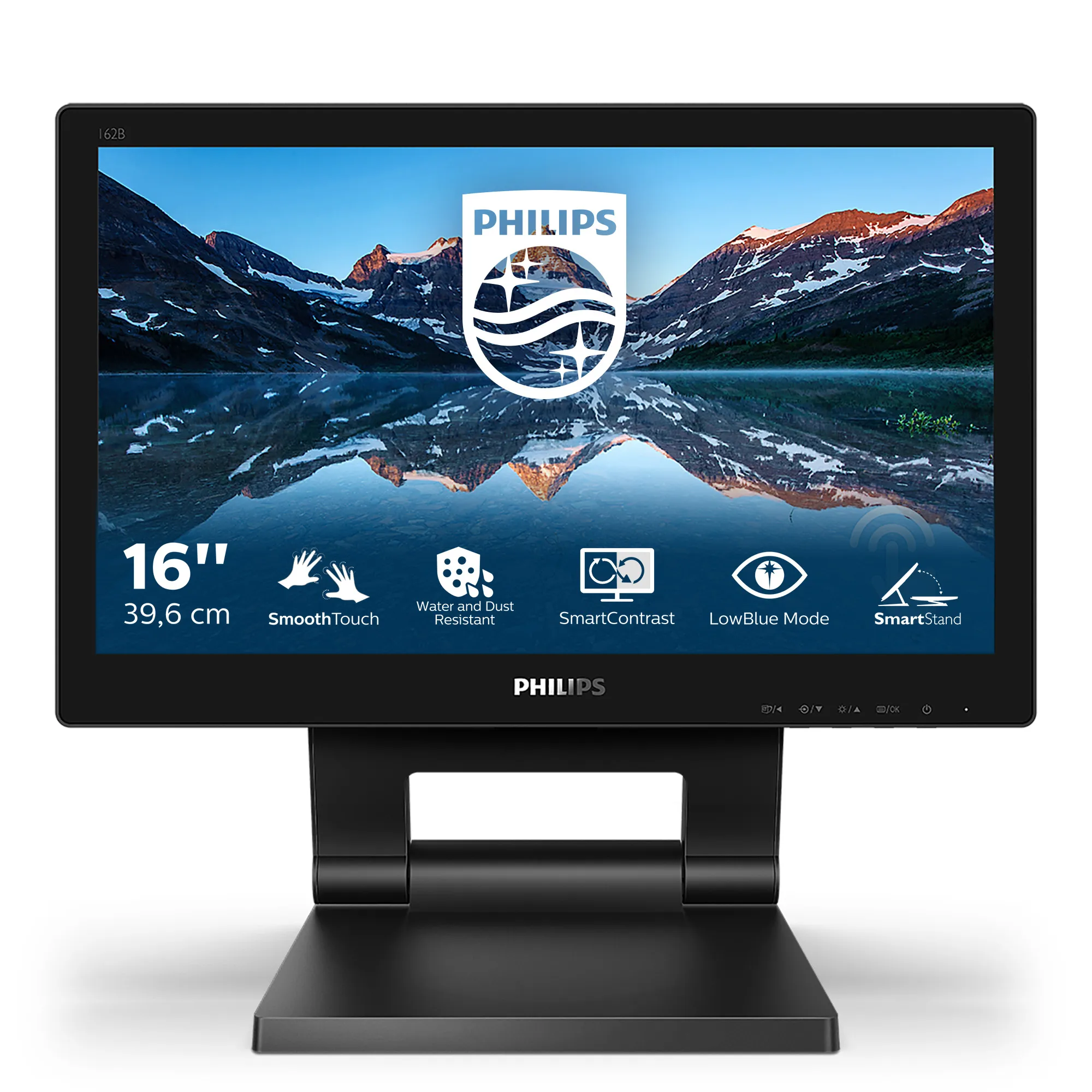 Philips 162B9T/00 écran plat de PC 39,6 cm (15.6") 1366 x 768 pixels HD LCD Écran tactile Noir - Ecran Ordinateur - visuel 1
