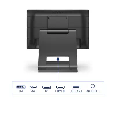 Philips 162B9T/00 écran plat de PC 39,6 cm (15.6") 1366 x 768 pixels HD LCD Écran tactile Noir - Ecran Ordinateur - visuel 4