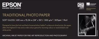 Revendeur officiel Autre Imprimante EPSON S045055 Traditional photo papier inkjet 330g/m2