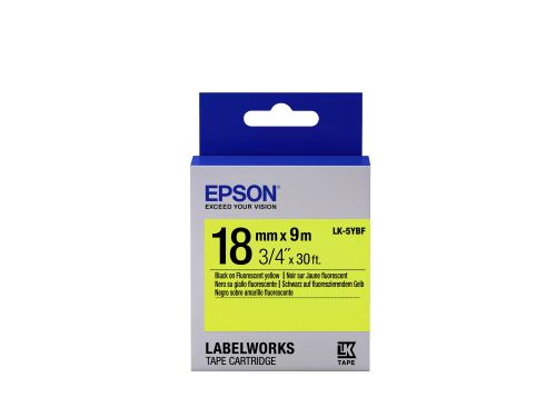 Achat EPSON LK-5YBF Fluorescent Noir/Jaune au meilleur prix