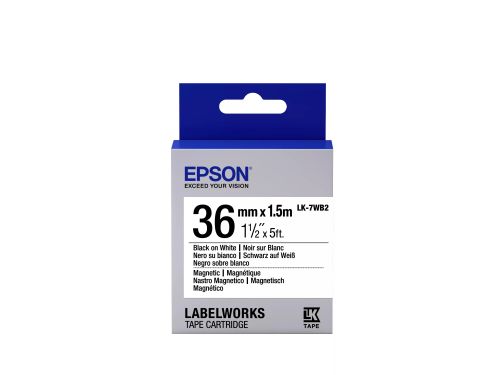 Achat EPSON Ruban LK-7WB2 Magnétique Noir/Blanc 36/1,5 et autres produits de la marque Epson