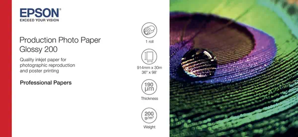 Epson Production Photo Paper Glossy 200 36" x 30m - Autre Imprimante - visuel 1