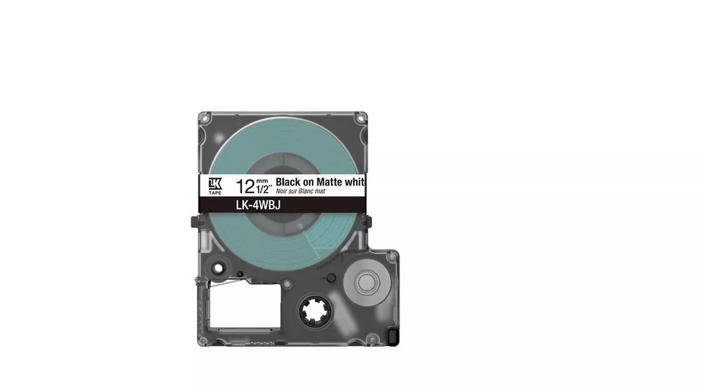 Vente EPSON Matte Tape White/Black 12mm 8m LK-4WBJ Epson au meilleur prix - visuel 2