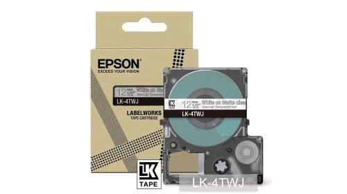 Achat Papier EPSON Matte Tape Clear/White 12mm 8m LK-4TWJ sur hello RSE